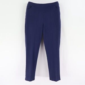 Isaac Mizrahi Live! Ankle Pants Womens 10T Blue STRETCH WAIST Pockets RISE: 10.5